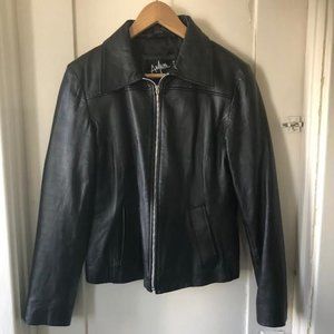 Vintage Faux Leather Jacket - Women's  - Large